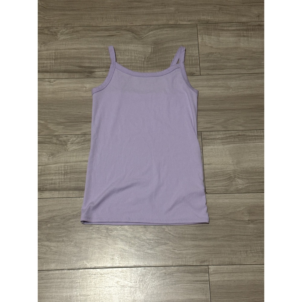 No Boundaries Womens Ribbed Cami Tank Top Lavender Purple Size Medium 7-9